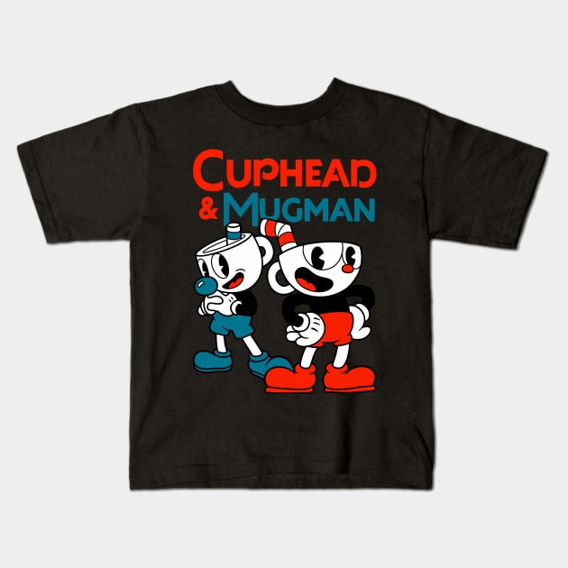 Cuphead & Mugman Kids T-Shirt by vesterias